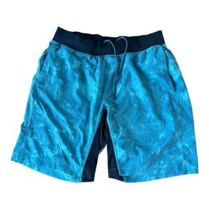 Lululemon Men's Shorts Size Large  Pace Breaker 9" Black Green Tie Dye READ